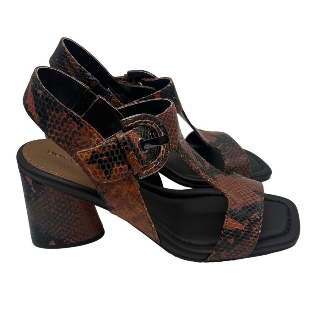 Donald J. Pliner Brown Snakeskin Sandals - Picture 4 of 5